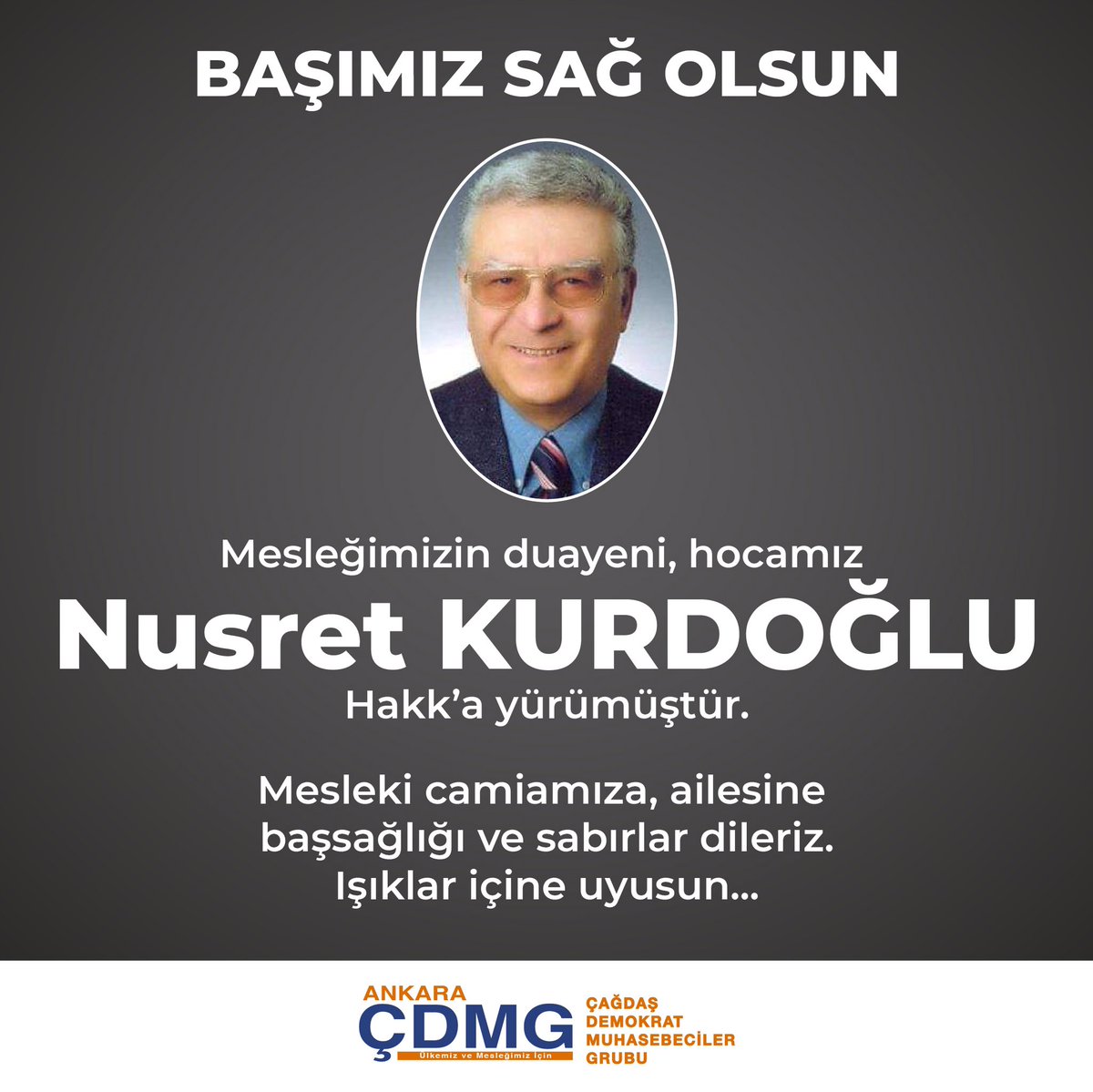 Değerli hocamız Nusret Kurdoğlu bugün ikindi namazını müteakiben Karşıyaka Mezarlığı'nda sonsuzluğa uğurlanacaktır.