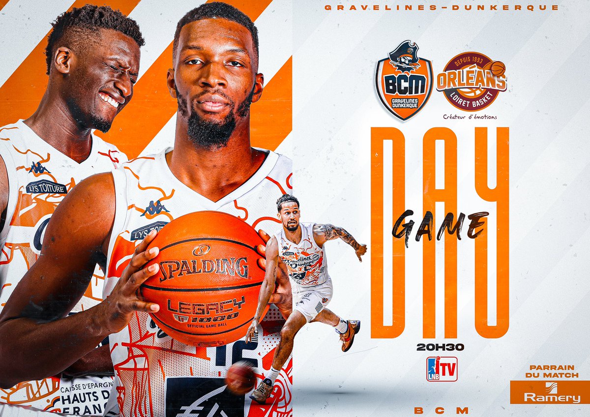 BCMBasket's tweet photo. 𝐆𝐀𝐌𝐄𝐃𝐀𝐘 🏴‍☠️

🆚 @OLB45 
⏰ 20H30
📍 SPORTICA
🎥 LNB TV

#TousBCM #BCMOLB https://t.co/mNnJGbMq3M