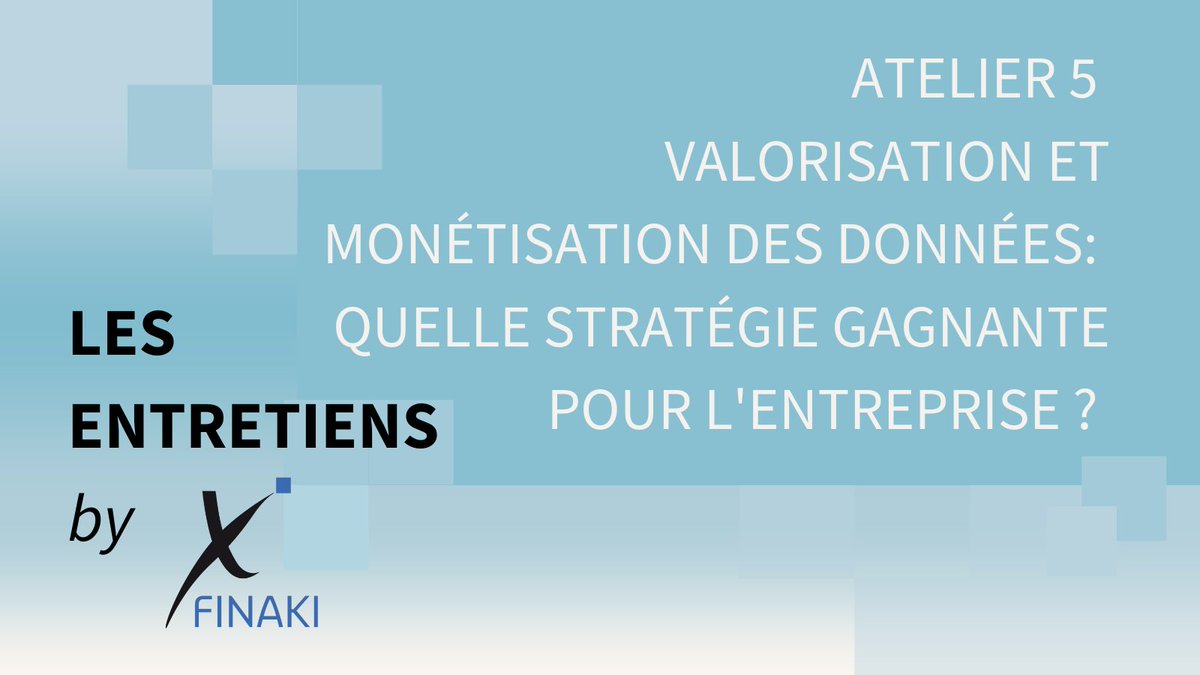 💡 Atelier | Valorisation et monétisation des données

L’objectif de cet atelier est de considérer les stratégies de valorisation et de monétisation des données mises en œuvre dans les entreprises et de déterminer celle qui serait gagnante

Le programme 👉finaki.com/Le-Programme