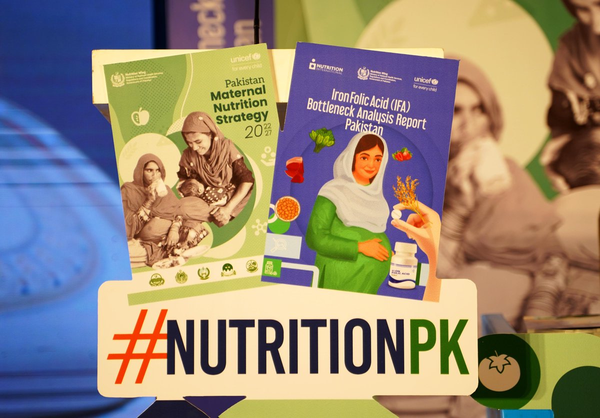 The national dissemination of the Pakistan Maternal Nutrition Strategy with Provincial Implementation Plans and the Iron Folic Acid Bottleneck Analysis Report is happening today at an event organized by <a href="/nhsrcofficial/">Ministry of National Health Services, Pakistan</a> in collaboration with <a href="/UNICEF/">UNICEF</a> in Islamabad.
#NutritionPK