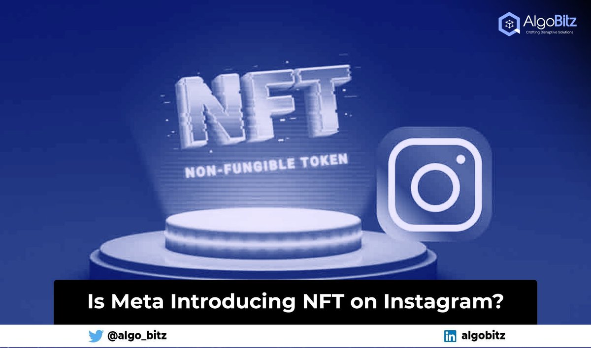 algo_bitz's tweet photo. Last December, Instagramโs CEO, Adam Mosseri, stated that the company was actively exploring NFTs. The goal is to make technology more available to the masses.
Read the full article on: https://t.co/hleEZUArnn
.
.
.
#Algobitz #Meta #NFT #NFTCommunity #Instragram #Blockchain https://t.co/glWpavEEcb