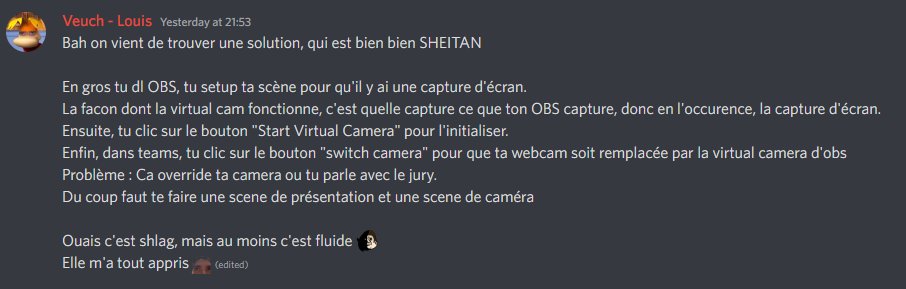 _Luxtos's tweet photo. Quand le screenshare de Teams lag, on trouve des solutions https://t.co/dEL0VtUIXz