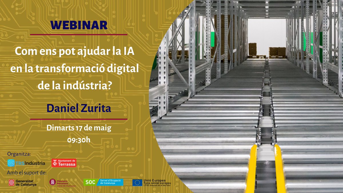 joinNectios's tweet photo. Bon dia!
Això comença ja, som-hi! 👉 https://t.co/fvrg7E3WxV
#nectios #terrassaindustria #webinar #management https://t.co/gVrTtJKyEz