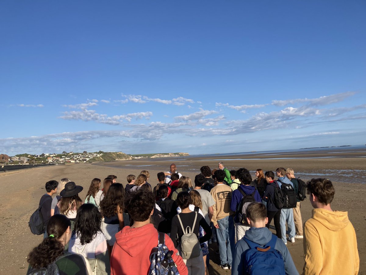 Newman_SJane's tweet photo. #mslearns  #normandy2022 @ISB_MS Walking to Arromanches - A beautiful way to start the day https://t.co/TuntSX1biK