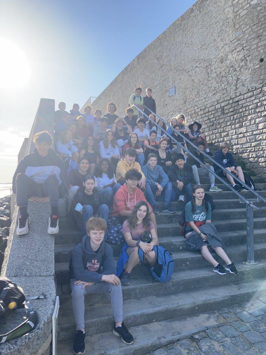 Newman_SJane's tweet photo. #mslearns  #normandy2022 @ISB_MS Walking to Arromanches - A beautiful way to start the day https://t.co/TuntSX1biK