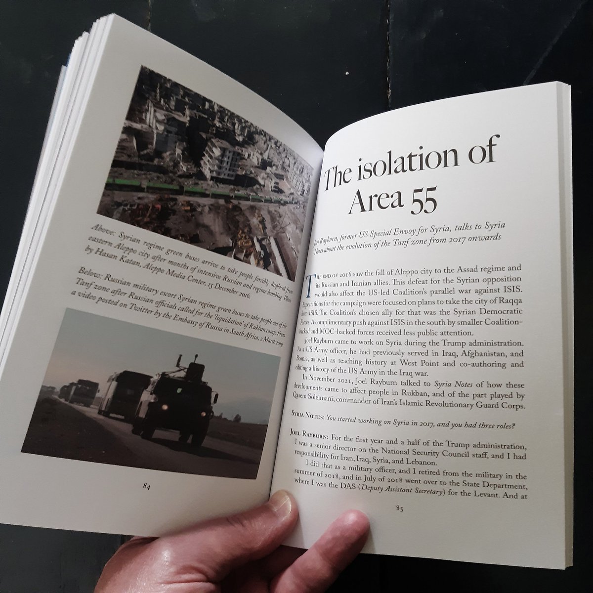 The people of no man’s land – we talk to film-maker Daham Alasaad 

‘We’re watching people suffer’ – interview with Robert Ford 

The isolation of Area 55 – interview with Joel Rayburn 

‘I should like to draw a line’ – we  talk to historians James Barr and Elizabeth F Thompson