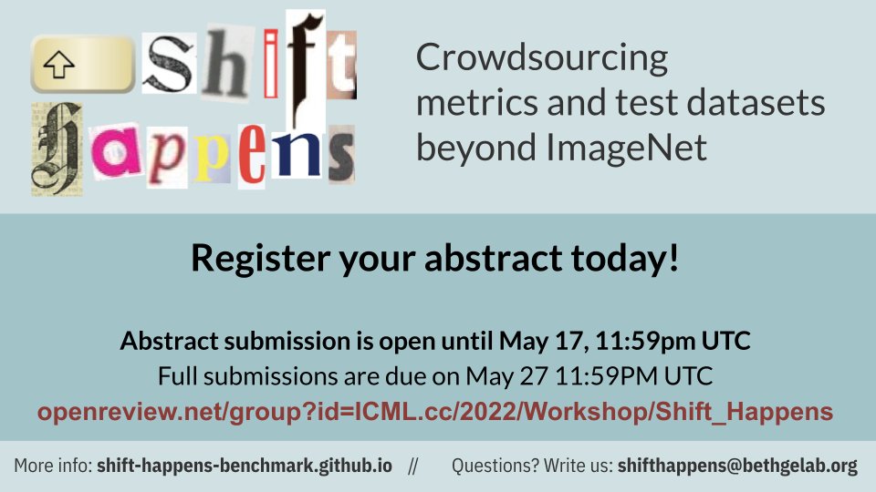 Shift Happens Workshop ICML 2022 tweet media