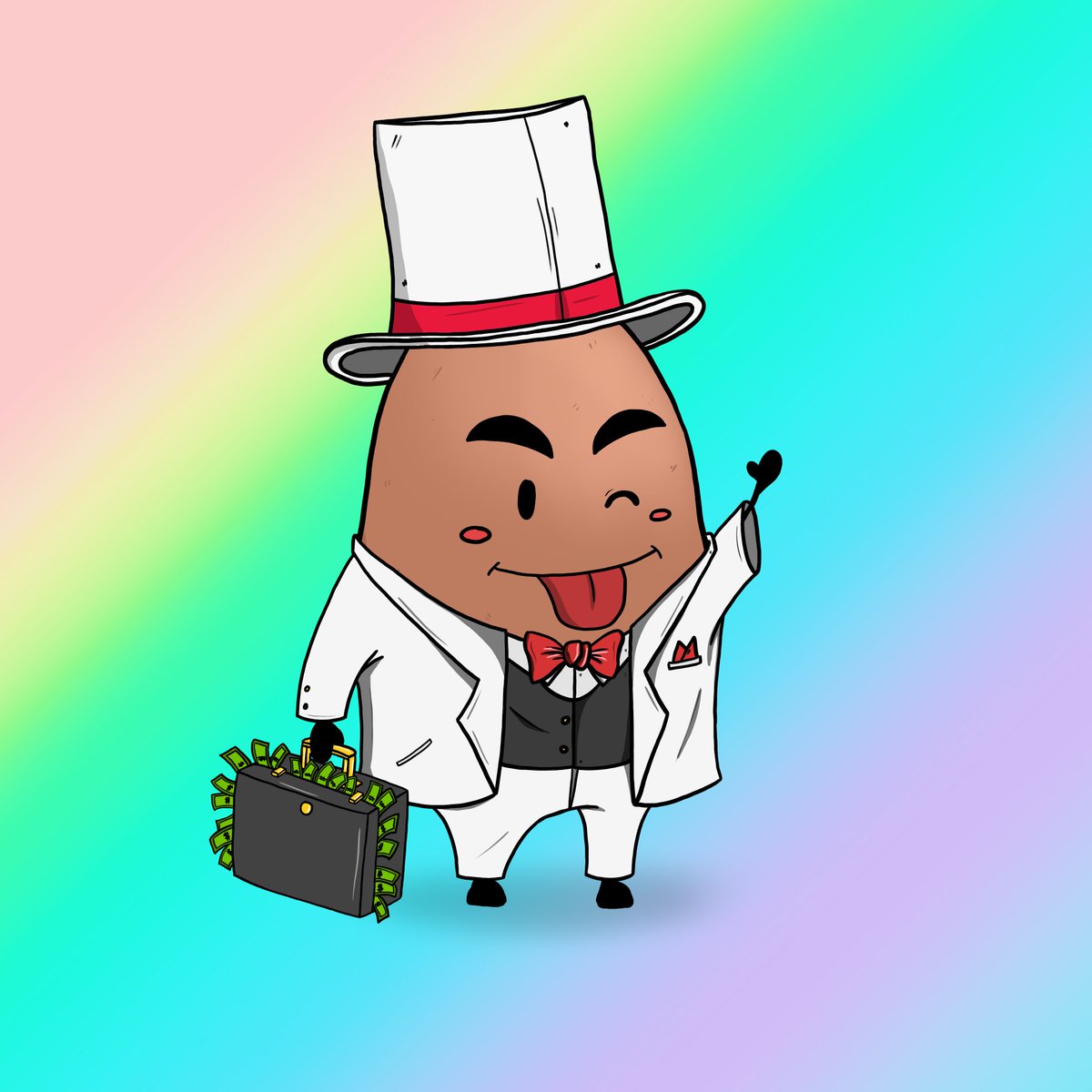 HuggiePotato's tweet photo. @stickytoffita @HuggiePotato it's all about embracing our uniqueness and our originality. We are worthy, and beautiful. 🌟💎 

#NFTs #cute #NFTCommunity https://t.co/vVSHgI7XJP