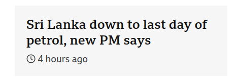 _vajra's tweet photo. Folks outside Sri Lanka—I know all your countries are also on fire (it is really not a good year for anyone is it) but as you can tell from recent headlines such as these, Sri Lanka is doing extremely badly, and any support you can give, even small amounts, will go a long way. 🙏🏾 https://t.co/655VjpFnwF