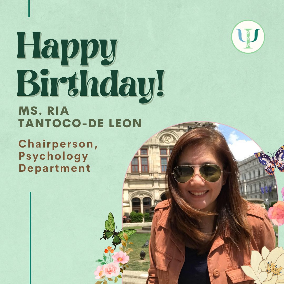 ACpsychs's tweet photo. Happy birthday to our psych department mother, mentor, and inspiration– Ms. Ria! 🎉

You have taught us to work not only with diligence but with compassion and sympathy. All members of your AC family wish you a happy and fun-filled day. 🥳  🎂 🎉

We love you! 💙 🤍 💚 https://t.co/SeGpfXGZqx