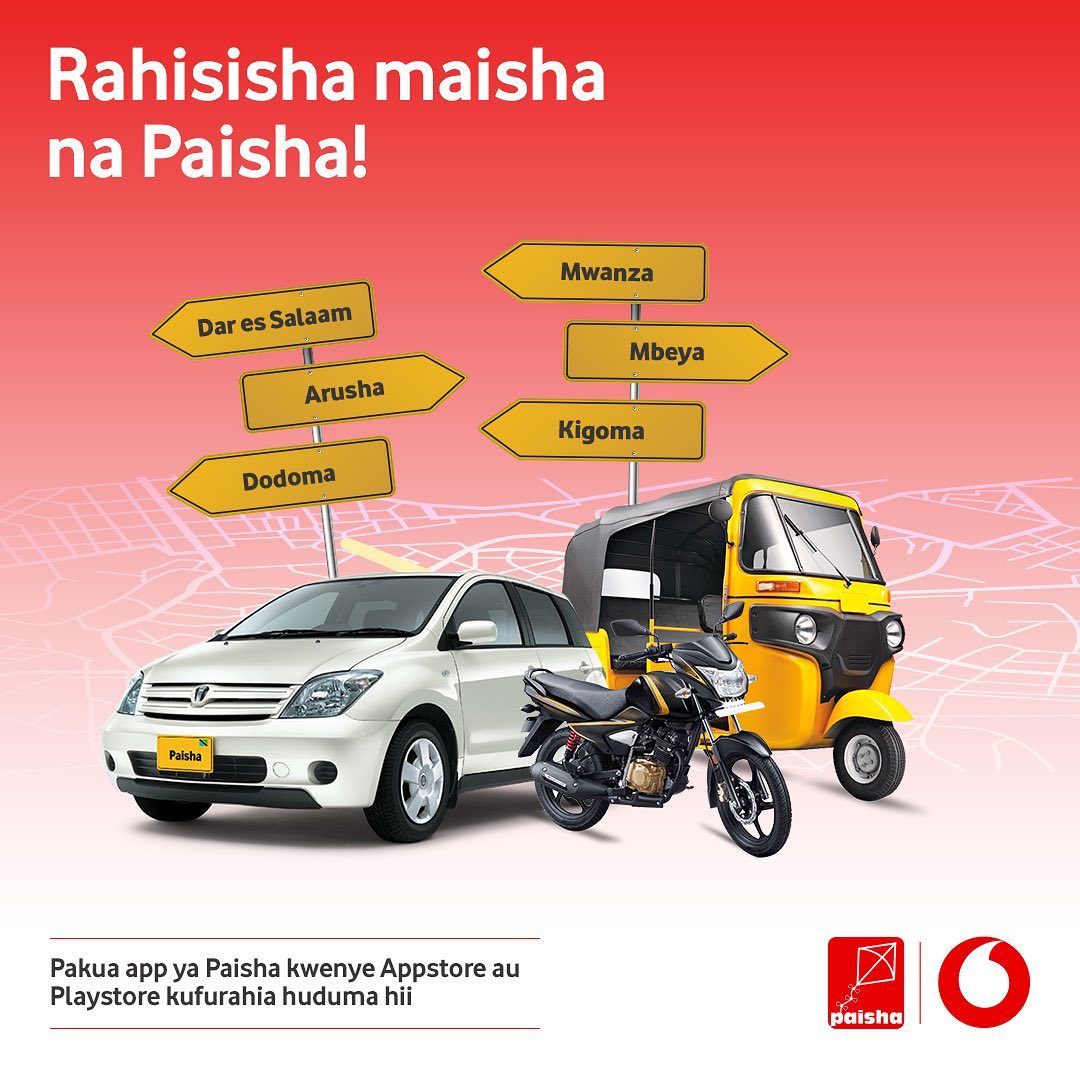 VodacomTanzania's tweet photo. Tumefika mikoa 6 sasa! Unasubiri nini? Furahia huduma za #Paisha kutoka mtandao wako supa kwa kupakua app kwenye App store au Playstore. #PamojaTunaweza https://t.co/Xe3v1K0fWt