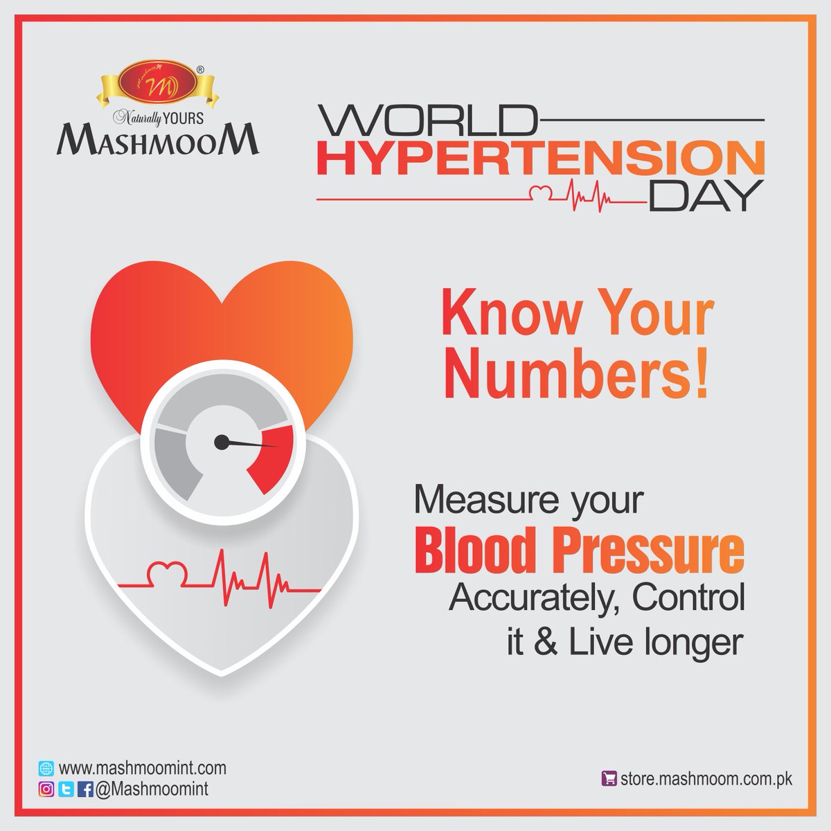 Mashmoomint's tweet photo. World Hypertension Day is observed every May 17 in order to raise awareness.
Measure Your Blood Pressure Accurately, Control It, Live Longer! ✨
#Mashmoomint #Hubefishaar #bloodpressure #worldhypertensionday #knowyournumber  #herbalmedicines #naturallyyours #Islamabad #Pakistan https://t.co/PPs81vdIgC