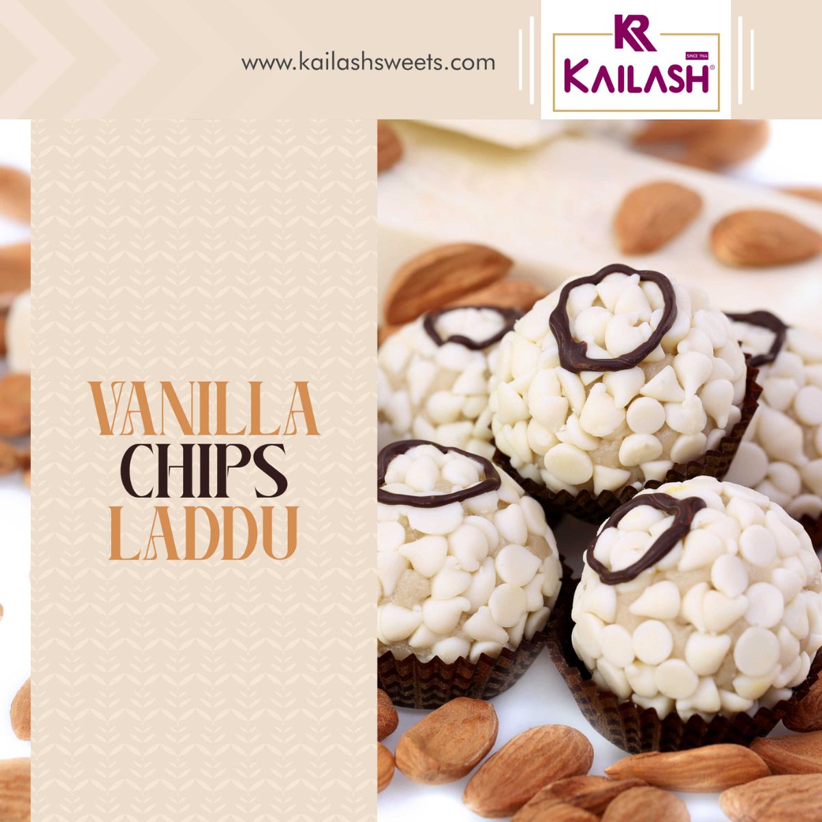 kailashsweets's tweet photo. Vanilla Chips Laddus - The splendid combination! Have you tried it?

#KailashSweets #sweetsofIndia #SnacksofSurat #FinestSnacks #RoyalSnacks #ShahiSnacks #Rabdi #Sweets #Sweetsinsurat #Delicious #Sweet #Food #Vanilla #Laddu #VanillaLaddu https://t.co/g9VgrgwJia