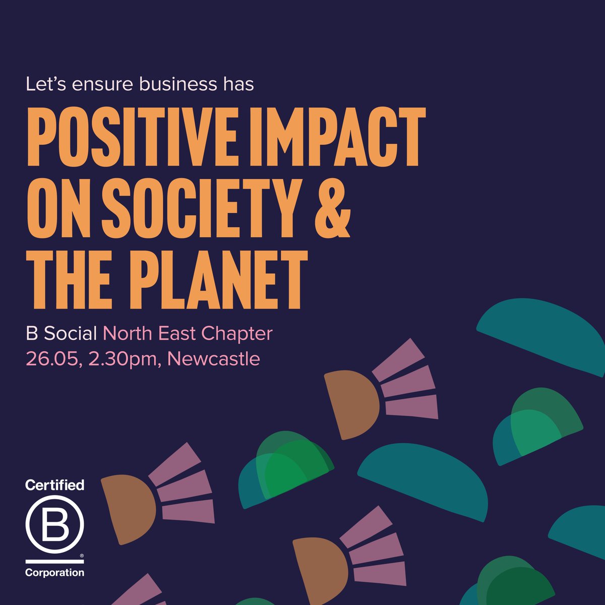 Join us next week at the first North East B Social. It will be informal, welcoming and approachable. Hope to see you there. Link in bio. #BCorp #NorthEast #Event #BSocial 
<a href="/BCorpUK/">B Corp UK</a>
