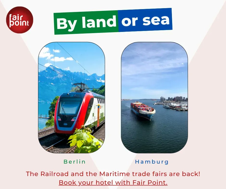 fairpointint's tweet photo. These #industries are the backbone of the #globaleconomy as we know it. #Transporting goods and people for hundreds of years and the two sectors will continue to be important for us in the future. #SMM and #InnoTrans back! #berlin #hamburg 
Just tell us when and where! https://t.co/uahEuZo6jw