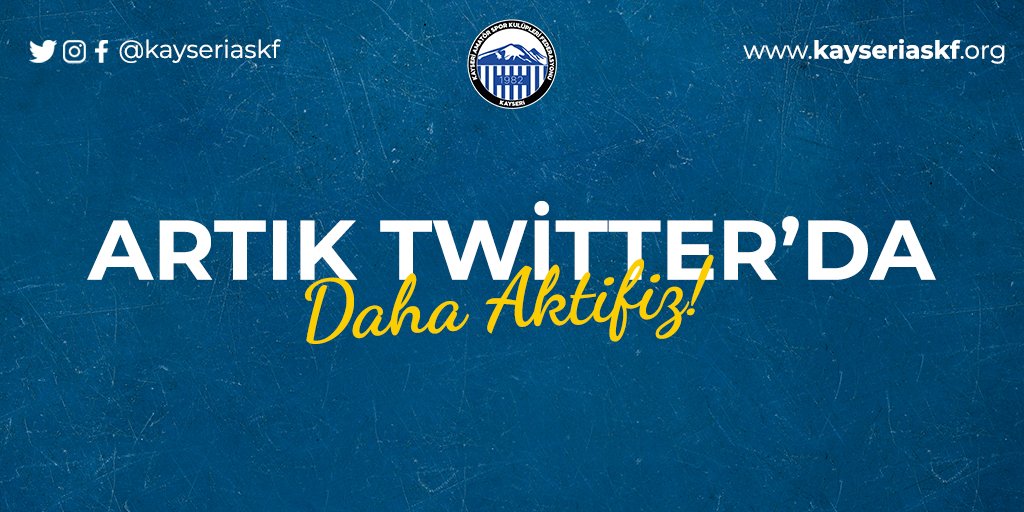 Artık Twitter'da daha aktifiz!

#kayseriaskf