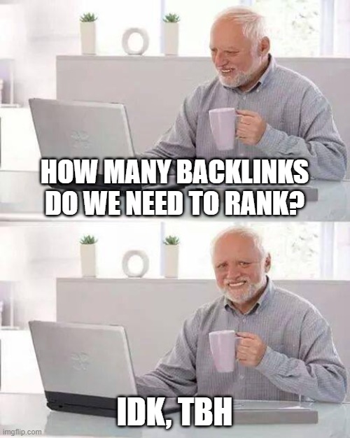 SearchH1storian's tweet photo. ⁉️ How many links do I need to rank in first position?
🧐 Answer:
All SEOs hate to do this, but the answer is...
It depends.
SEOs - If a client or team member asks this, what would be your follow up questions? Comment below!
#SEOQuestion #SEO https://t.co/mmGJ9RDbrl