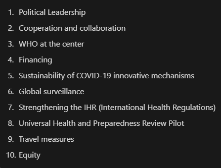 This thread is not based on hype, speculation, or conspiracy theory.This is my assessment of the original Zero Draft, published by the WHO and sourced from their website.The document contains 131 recommended proposals, that fit broadly into 10 categories...