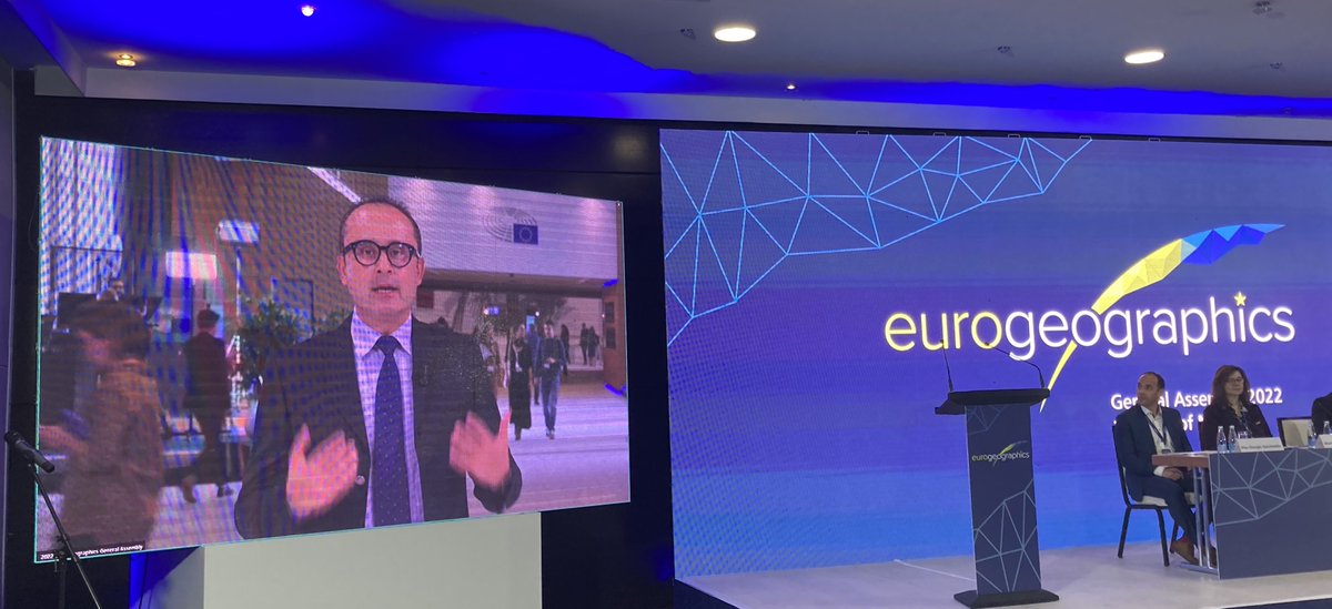 EuroGeographics's tweet photo. Thank you to @CristianSBusoi MEP for joining our GA from Brussels today. Together with our members, we look forward to future collborations to enable a data-driven society & a single market where data flows freely. #MapsForEurope https://t.co/WrEKLWMtQE
