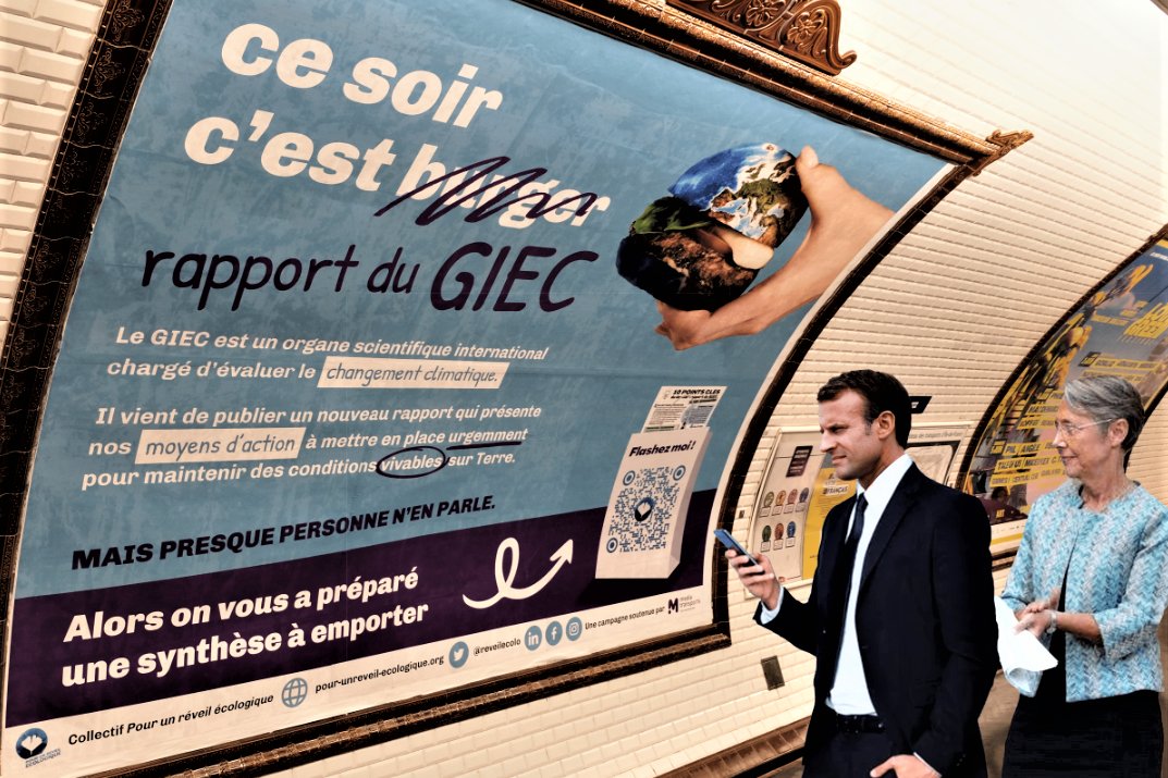 Pour un réveil écologique (@reveilecolo) on Twitter photo Ça serait bien qu'<a href="/Elisabeth_Borne/">Élisabeth BORNE</a> descende dans le métro avec <a href="/EmmanuelMacron/">Emmanuel Macron</a>, non ?
Ils pourraient repartir avec notre synthèse du rapport du #GIEC. Une lecture fort utile pour débuter ce quinquennat "qui sera écologique ou ne sera pas". Ça serait bien qu'<a href="/Elisabeth_Borne/">Élisabeth BORNE</a> descende dans le métro avec <a href="/EmmanuelMacron/">Emmanuel Macron</a>, non ?
Ils pourraient repartir avec notre synthèse du rapport du #GIEC. Une lecture fort utile pour débuter ce quinquennat "qui sera écologique ou ne sera pas".