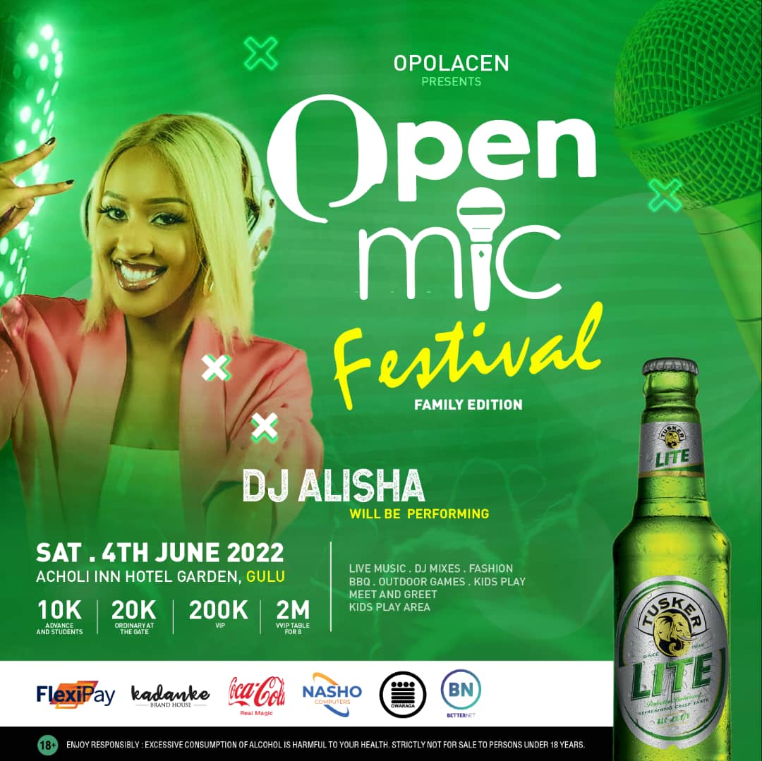 Born in Rwanda but based in Uganda, <a href="/iamalisha250/">D.J Alisha</a> is currently the biggest and most entertaining female DJ is East and many parts of Africa. She will be at #OpenMicFestivalUG playing alongside @TheJoksWay @AkbarJudas <a href="/PatoLoverboy1/">Pato Loverboy</a> <a href="/apiomorofficial/">Apio Moro</a> <a href="/OTwongweno/">Opiyo Geoffrey Twongweno</a>