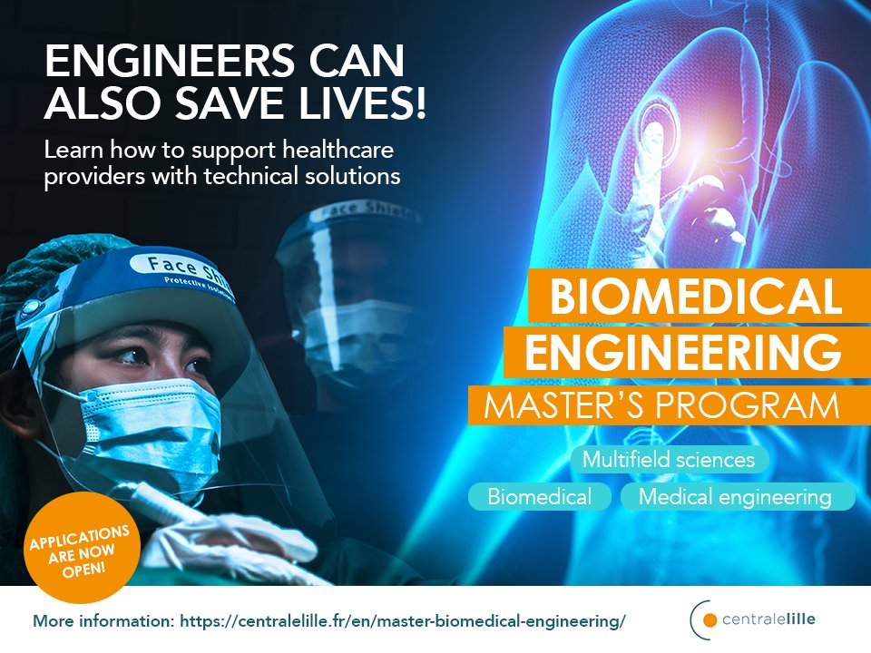 CFSverige's tweet photo. 👩‍🎓 Study an exciting international master in English at @Centralelille in 🇫🇷. You can still apply!

🩺 BioMedical Engineering, May 31 ⚠️
✈️ Aeronautics and Space, June 15 ⚠️
🤖 Robotics and Transport, June 24 ⚠️

https://t.co/tY2f4HNKKB
@IF_Suede
#Mastersdegree #Engineering https://t.co/gUgy6VuIhN