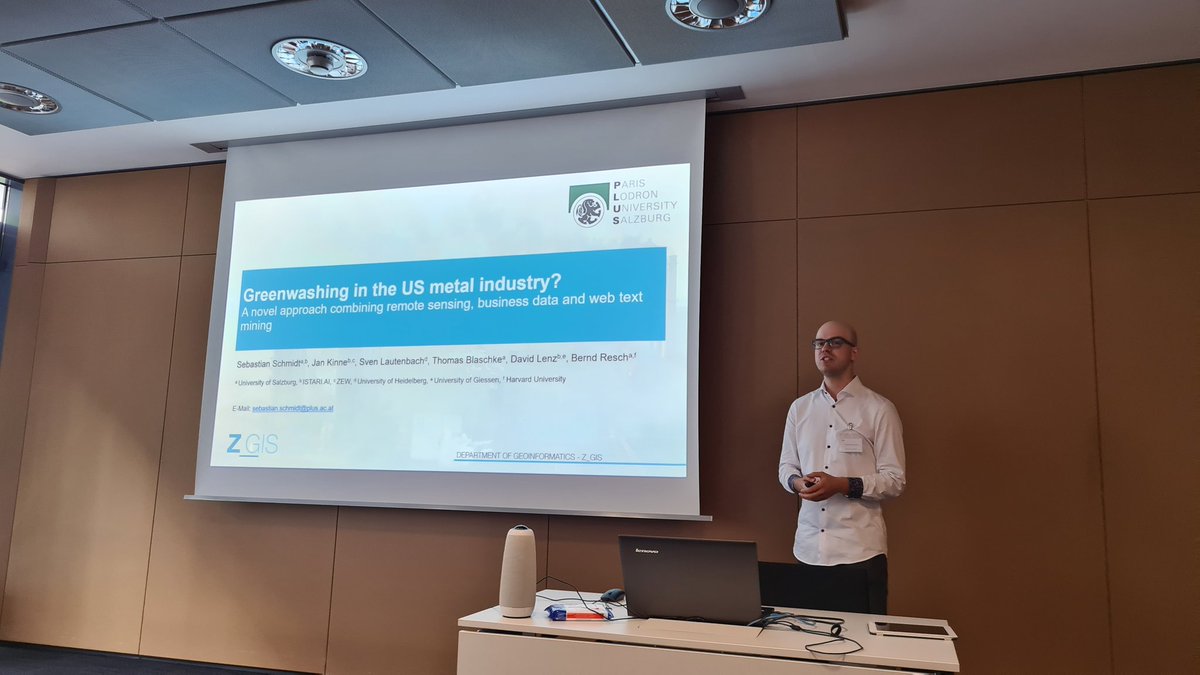 Jan Kinne (@jan_kinne) on Twitter photo Our colleague <a href="/sebschmidt27/">Sebastian Schmidt</a> presents our <a href="/istari_ai/">🧙♂️ ISTARI.AI 🧙🏾</a> <a href="/ZEW/">ZEW</a> <a href="/GeoSocialLab/">Z_GIS - Geo Social Analytics Lab</a> <a href="/HarvardCGA/">Harvard CGA</a> <a href="/jlugiessen/">Universität Gießen</a> <a href="/UniHeidelberg/">Uni Heidelberg</a> joint work on #greenwashing at the Mannheim #Conference on #Energy and the #Environment Our colleague <a href="/sebschmidt27/">Sebastian Schmidt</a> presents our <a href="/istari_ai/">🧙♂️ ISTARI.AI 🧙🏾</a> <a href="/ZEW/">ZEW</a> <a href="/GeoSocialLab/">Z_GIS - Geo Social Analytics Lab</a> <a href="/HarvardCGA/">Harvard CGA</a> <a href="/jlugiessen/">Universität Gießen</a> <a href="/UniHeidelberg/">Uni Heidelberg</a> joint work on #greenwashing at the Mannheim #Conference on #Energy and the #Environment