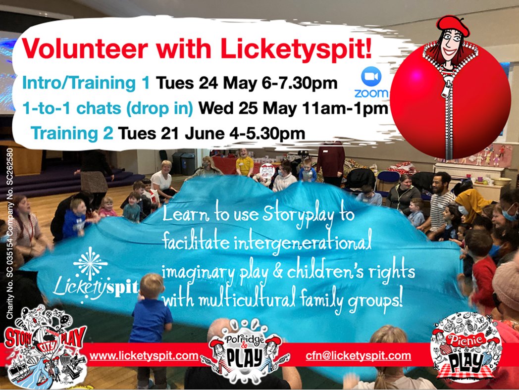 CR_DaisyChain's tweet photo. Any one looking for volunteer opportunities? Volunteering with Licketyspit provides training opportunities and useful experience for working with families to create magical experiences. (M25) https://t.co/vffhhmmbrJ