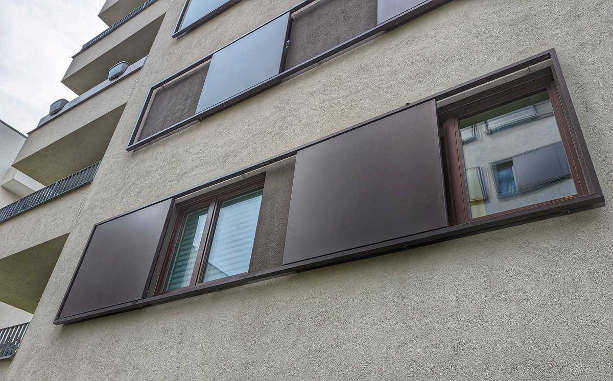 mikejcw's tweet photo. Visiting #Passivhaus transit oriented development "Eurogate" on @OntarioHBA International Housing Tour in #Vienna. High performance housing with extremely airtight building envelopes, district heating, solar shading &amp; metro station. #OHBAtour https://t.co/HJRjFJBYFW