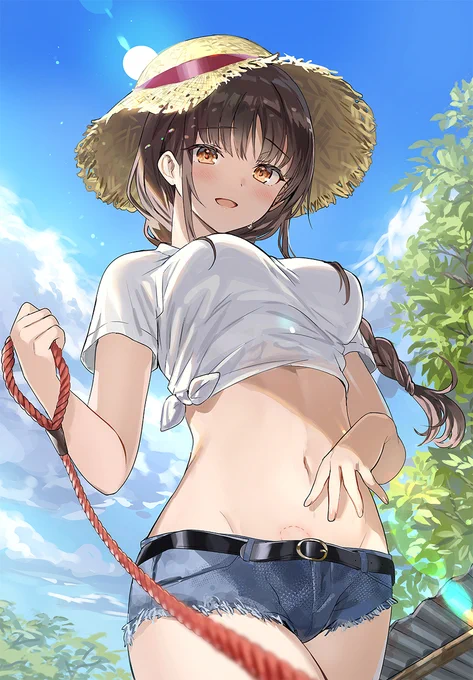 「噛みつくなんて悪いワンちゃんですね♡」 