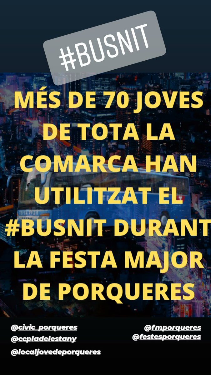 OJPlaestany's tweet photo. 🌃🚌
#busnit #Porqueres
@AjBanyoles @CCPlaEstany @ajPorqueres https://t.co/MmA9D43j3e