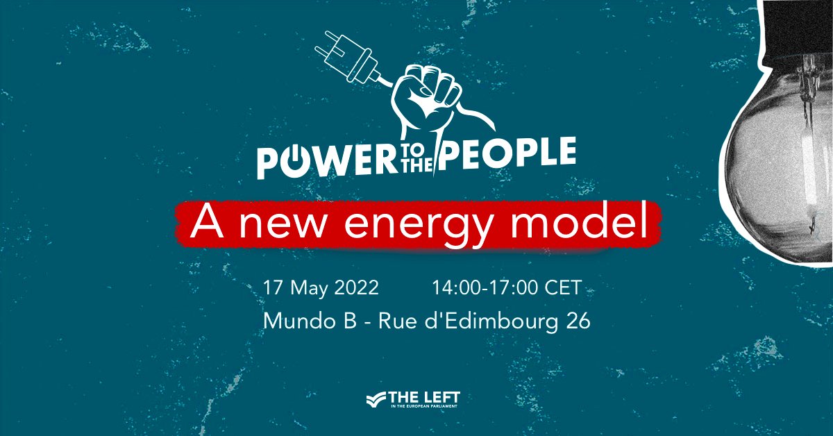 Left_EU's tweet photo. 🔌Are you wondering why your energy bills are soaring?
📺Watch our debate on how to radically change the energy model to benefit people, not corporations: https://t.co/osdI5K7EDn
#PowerToThePeople #Right2Energy #Energy4all https://t.co/6ug1VK4rI0