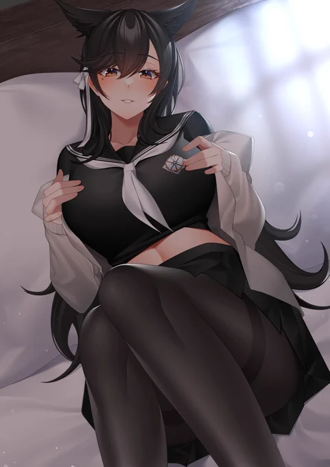 制服愛宕描きました😊
愛宕と高雄を描いている瞬間が一番生を実感する!😌
#アズレン
#アズールレーン 
#碧蓝航线 
#愛宕 