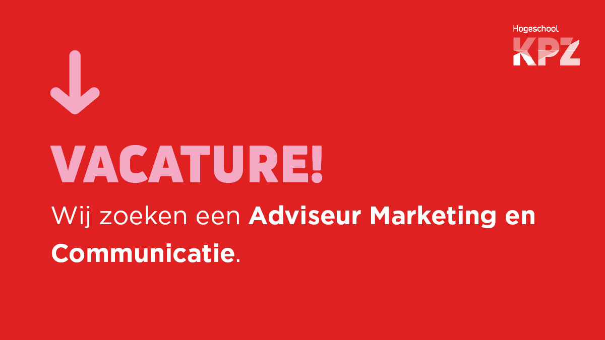 Voor het team Marketing en Communicatie is Hogeschool KPZ op zoek naar een stevige adviseur Marketing en Communicatie, die breed inzetbaar is en graag de handen uit de mouwen steekt. Bekijk de vacature op kpz.nl/vacatures/advi… #werkenbijkpz #adviseur #marketingencommunicatie