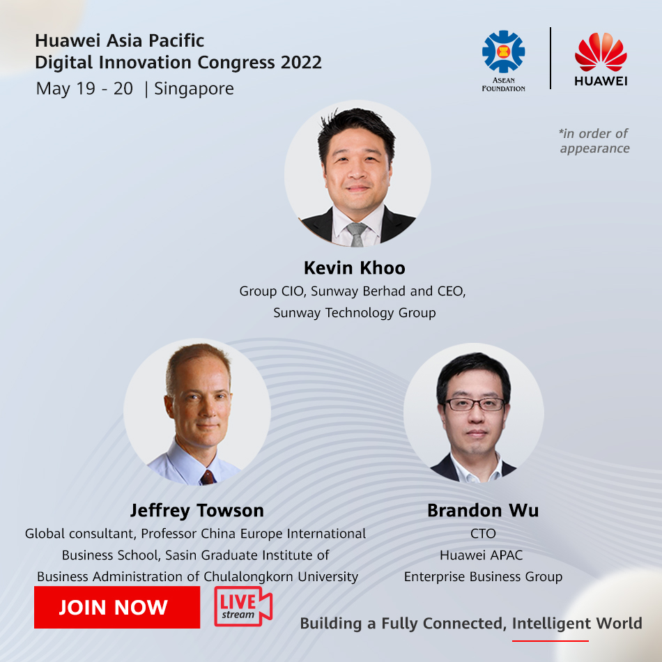HuaweiAPAC's tweet photo. Join us together on DAY 2 keynote to drive digital transformation for industries! Explore how innovative technology can be seamlessly integrated into business scenarios.💡Learn more at Huawei APAC Innovation Congress: https://t.co/4QT5vbUHlM

#FORinnovationDigitalAPAC