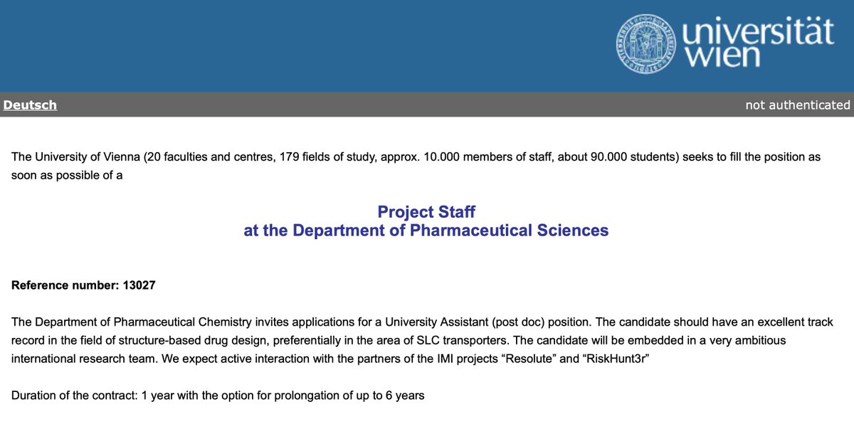 PharminfoGroup's tweet photo. The #pharminfo group is looking for a #postdoc in the field of structure-based drug design, preferentially in the area of #SLC transporters. Read more: https://t.co/WR0FK4ZBvG #postdocposition #structurebased #drugdesign https://t.co/A4g9zUSeHG