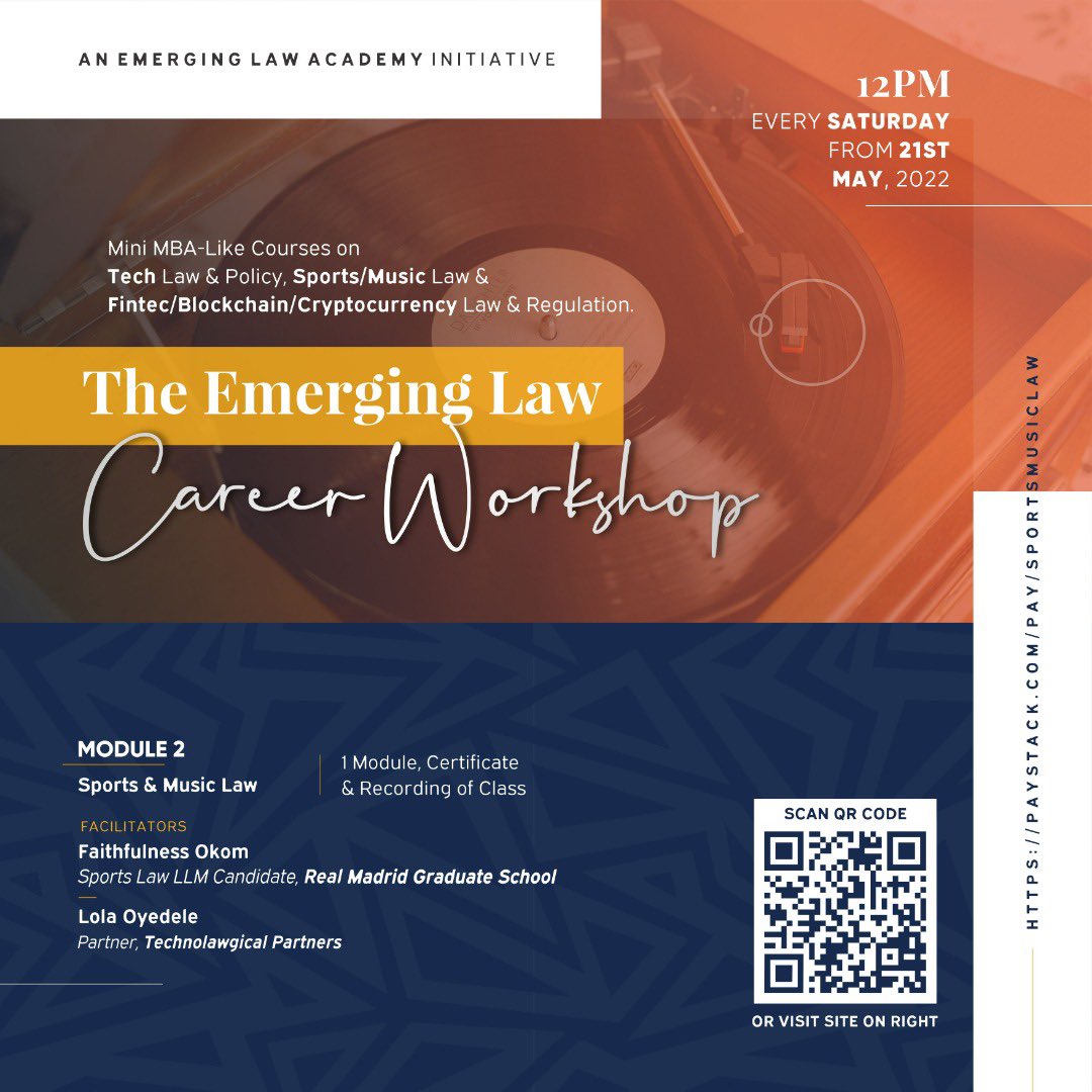 sageofox's tweet photo. Please share with undergraduates, graduates, law school students, lawyers and creatives, interested in Tech Law &amp; Policy, Sports &amp; Music Law and Blockchain &amp; Cryptocurrency Law. https://t.co/Ar3RKowpSc