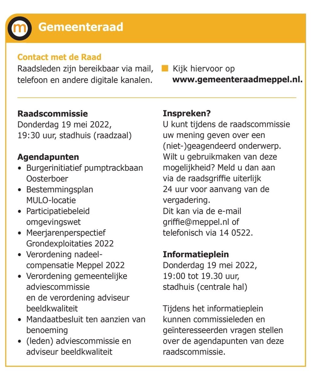 Gemeenteraad Meppel tweet media
