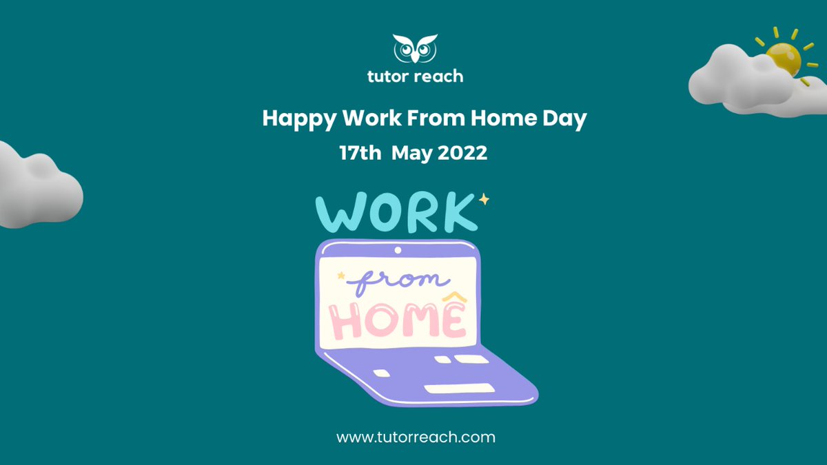 TutorReach's tweet photo. It's a National Work from Home Day๐
#nationalworkfromhomeday #workfromhome #diatancelearning #elearning #liverpool #TuesdayMotivaton https://t.co/OzfDEQbsyn