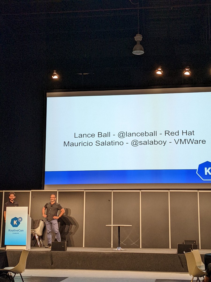 vohrasam's tweet photo. KnativeCon first session let's go !! https://t.co/vnAvkpgDYz