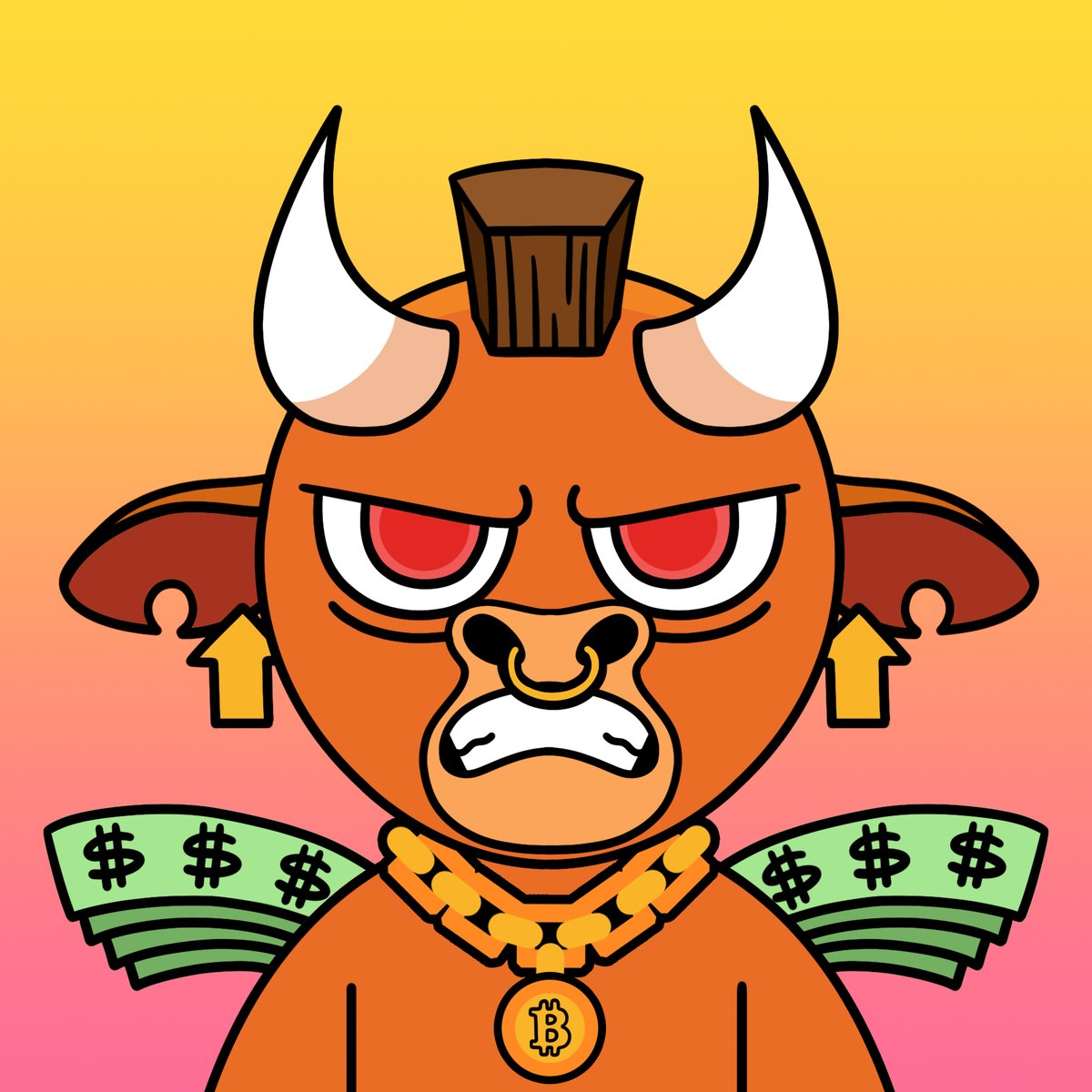 meevilofficial's tweet photo. @TheWimpyKidz Call the Bull @ThePossessedNFT https://t.co/rIMD7lr67Y