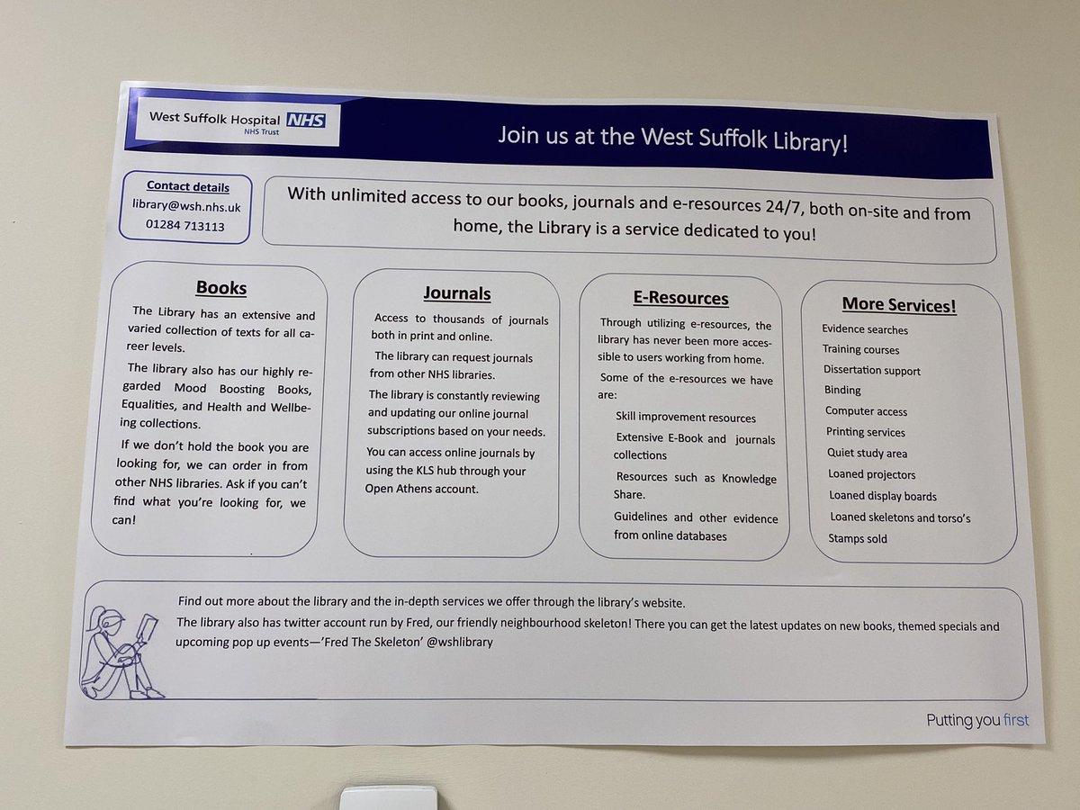 Laura has set out her stall at the 2022 Palliative Care Conference in Bury St Edmunds today, looks like a packed programme and lots of opportunities to talk about how NHS Libraries support all who deliver palliative services.