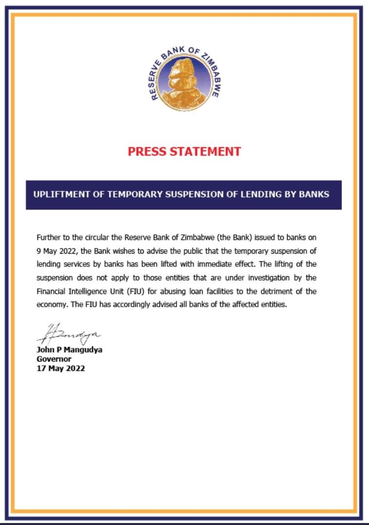 Suspension on bank lending services lifted after only a week in force. Policy inconsistencies have been a threat to the economy.