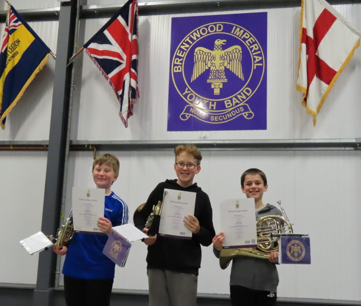 brentwood_band's tweet photo. Our 3 French Horn Amigos celebrating achieving Grades 1,3 & 5. All are under 12yrs!
#Brentwood #Essex #Youth #Music #opendoor #musicforall
#fhorn https://t.co/U886K1z1ZR