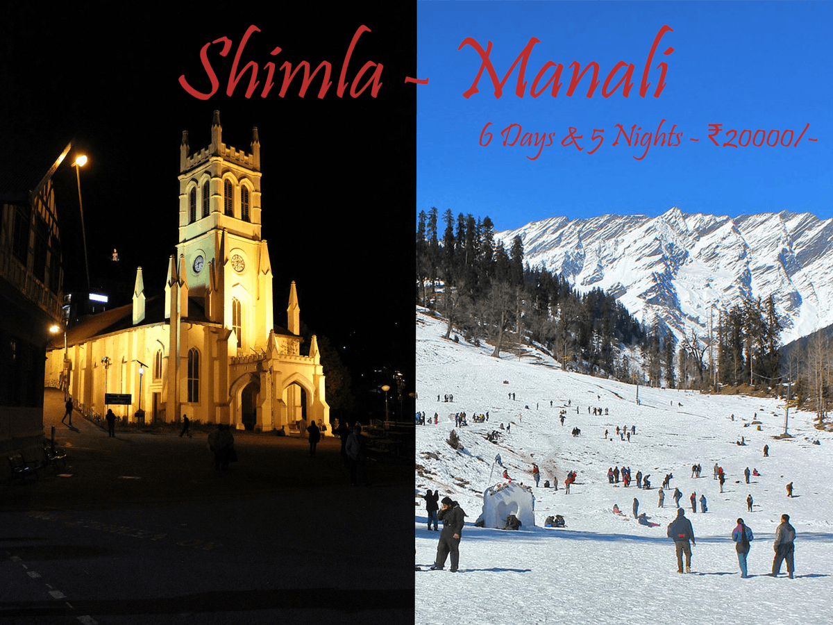 WorldTourNTrav1's tweet photo. Shimla - Manali Tour 
6Days &amp; 5 Nights - ₹20,000/- (Per Person)!
Enjoy the scenic views of these two beautiful hilly stations! #vacation #shimla #manali #worldtourntravels https://t.co/4n3VvSFJZ9