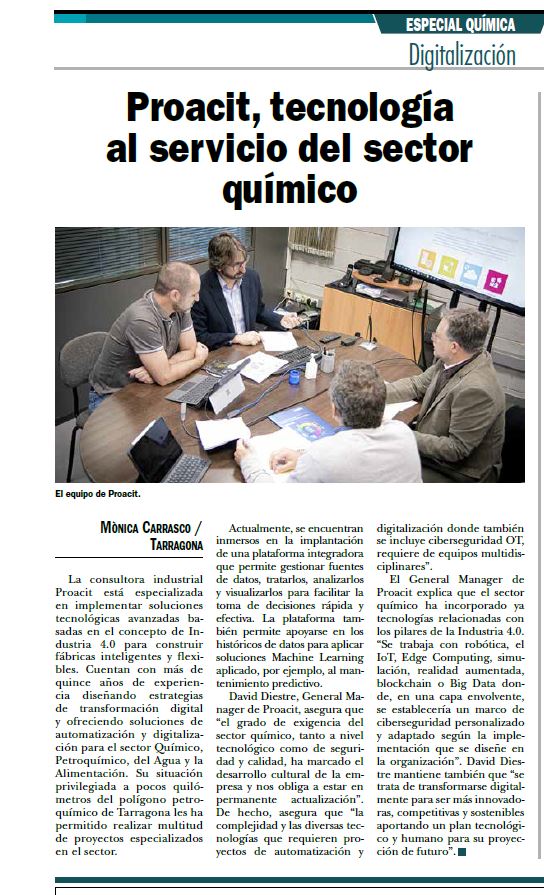 TICSud's tweet photo. 💡Tecnologia i sector químic a l'@IndicadorE amb #Proacit, soci del @TICSud!
David Diestre:"El grau d'exigència del sector químic, tant a nivell tecnològic com de seguretat i qualitat, ens obliga a estar en permanent actualització"
⬇️⬇️
https://t.co/sbBA2wrEJw
#ComunitatTICSud https://t.co/KjOkscbFmQ