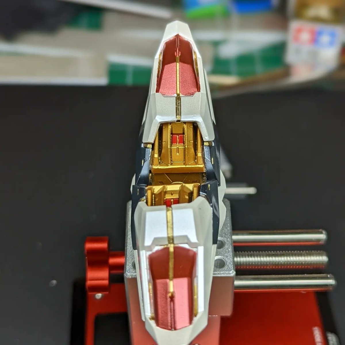 MarioIRL88's tweet photo. Alright this boy was not fun gonna have to wet sand some areas where the glue seeped out at but with this we only got waist and legs and painting is complete #gunpla #gundamnerd #gundambuilder #gundamuniverse #gunplatools #gundamcommunity #gundamstagram #gundam #gundamcustom https://t.co/iFLj67LnyN