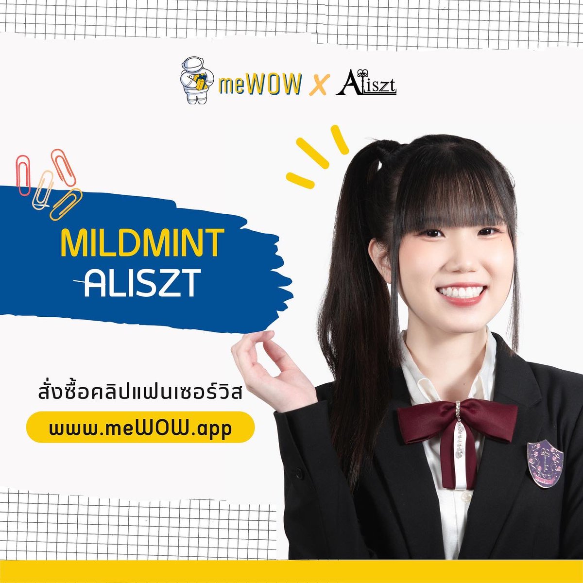 AppMewow's tweet photo. เอาความน่ารักมาฝาก ต้อนรับเปิดเทอม 📖✏️ ใครคิดถึงวง Aliszt ตามมาซัพพอร์ทคลิปสุดฟินตามคำขอได้ที่  https://t.co/mJkCN7hW4G 😘 https://t.co/HXvCj34gLj