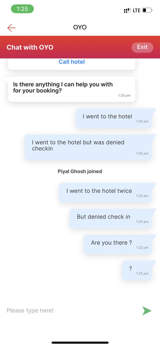 syed_khaled's tweet photo. Hi, @oyorooms is this how your customer care works ? no response for 5 mins. https://t.co/Acb48HK8EY