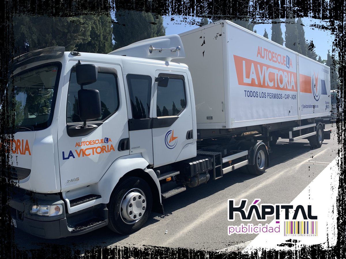 RotulosKapital's tweet photo. Nueva incorporación a la flota de vehículos de nuestros clientes y amigos de #AutoescuelaLaVictoria, nuevo Tren de Carretera 

📝 Rellenando el formulario de contacto en: 👉 https://t.co/Iz8JK4e9tF  
 ☎️ Llamándonos al *958 988 506* https://t.co/JlUCcba0sj